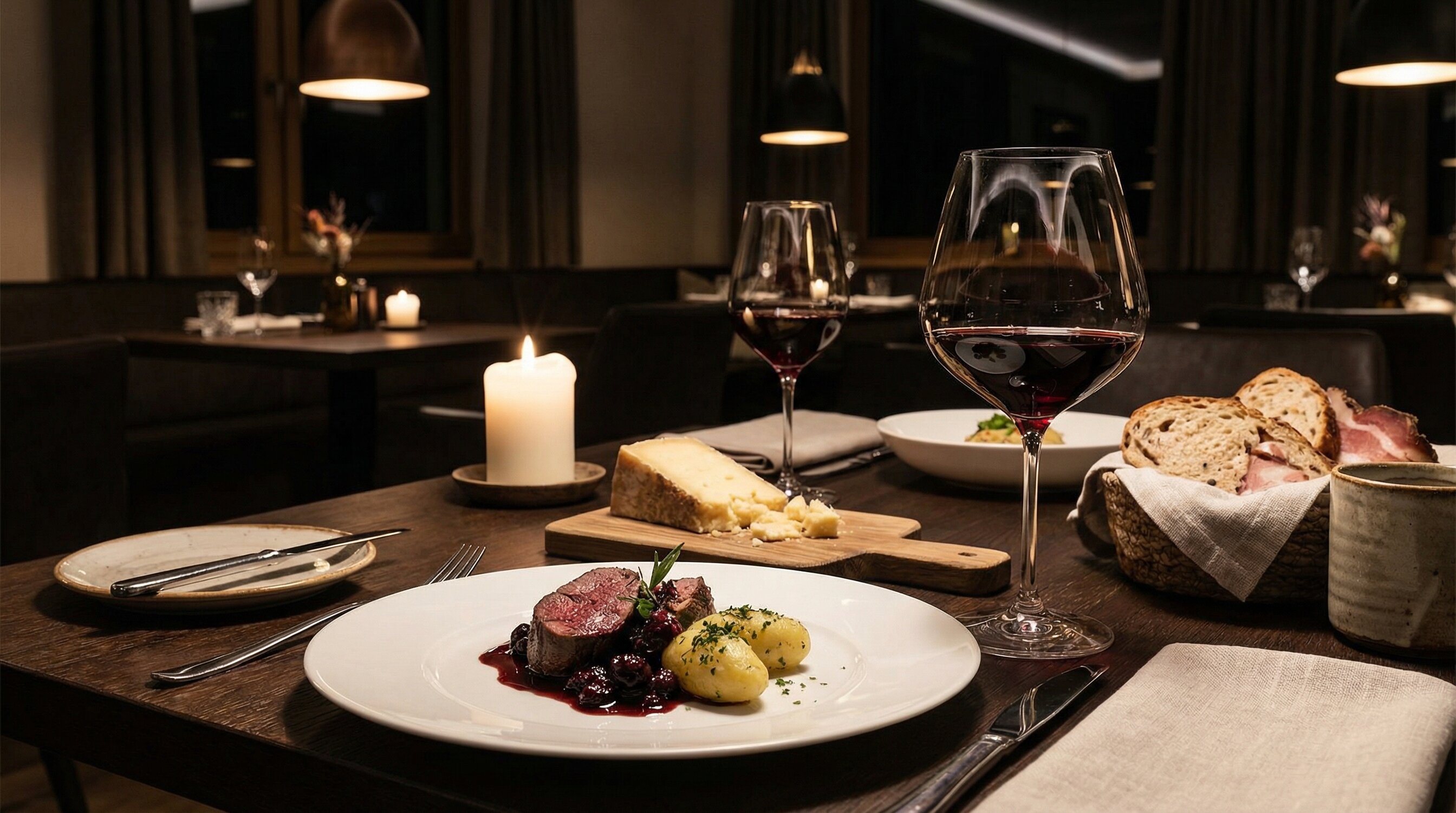 Lagrein Wein Südtirol als Speisebegleiter zu Wild Rindfleisch und Käse