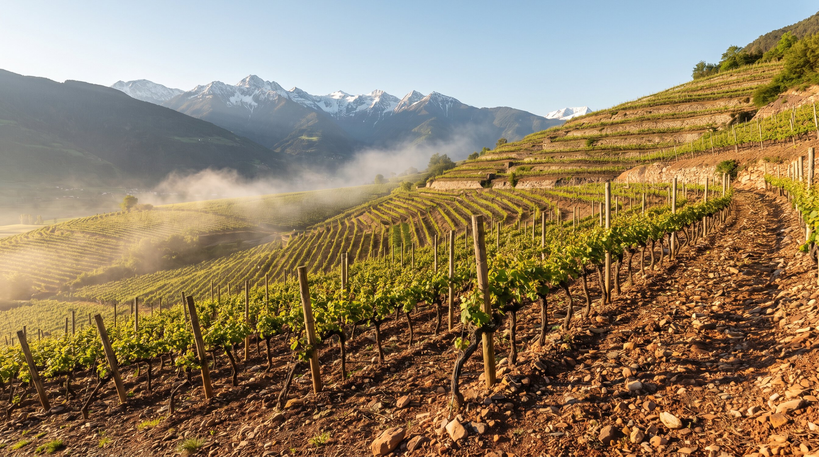 Weißburgunder Südtirol Terroir – Pinot Bianco Weinberge in Südtirol mit Höhenlagen, Mineralität und alpinem Klima